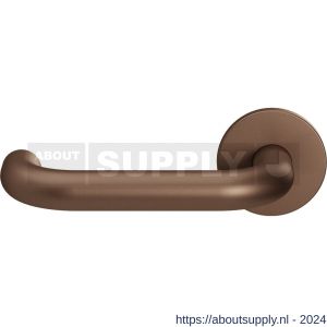GPF Bouwbeslag Entree 105VRA2L U-model 19 mm deurkruk gatdeel op rozet 53x6,5 mm linkswijzend Bronze blend - S21016799 - afbeelding 1