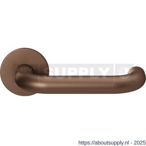 GPF Bouwbeslag Entree GPF105VRA2R U-model 19 mm deurkruk gatdeel op rozet 53x6 mm rechtswijzend Bronze blend - S21016803 - afbeelding 1