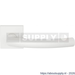 GPF Bouwbeslag ZwartWit GPF1075.62-02R Tonga deurkruk gatdeel op vierkant rozet 50x8 mm rechtswijzend wit - S21019982 - afbeelding 1