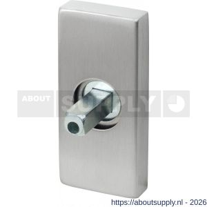 GPF Bouwbeslag RVS GPF1100.01.400 rechthoekig Click rozet 70x32x10 mm met vastgelaste knopvastzetter RVS geborsteld - S21016814 - afbeelding 1