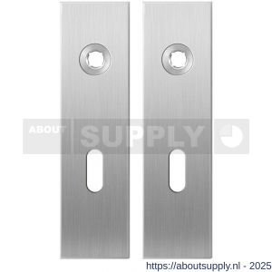 GPF Bouwbeslag RVS 1100.15 BB56 kortschild rechthoekig enkelverend 169x46x8,5 mm BB56 RVS geborsteld - S21003885 - afbeelding 1