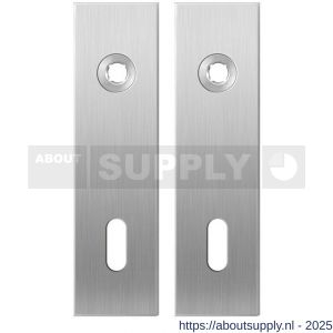 GPF Bouwbeslag RVS 1100.15 BB72 kortschild rechthoekig enkelverend 169x46x8,5 mm BB72 RVS geborsteld - S21003884 - afbeelding 1