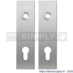 GPF Bouwbeslag RVS 1100.15 PC72 kortschild rechthoekig enkelverend 169x46x8,5 mm PC72 RVS geborsteld - S21003882 - afbeelding 1