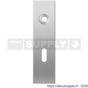 GPF Bouwbeslag RVS 1100.15L BB56 deurkruk gatdeel linkswijzend kortschild rechthoekig 169x46x8,5 mm BB56 RVS geborsteld - S21003983 - afbeelding 1