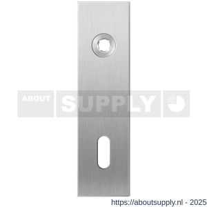 GPF Bouwbeslag RVS 1100.15R BB72 deurkruk gatdeel rechtswijzend kortschild rechthoekig 169x46x8,5 mm BB72 RVS geborsteld - S21003989 - afbeelding 1