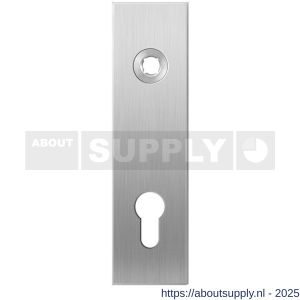 GPF Bouwbeslag RVS 1100.15R PC72 deurkruk gatdeel rechtswijzend kortschild rechthoekig 169x46x8,5 mm PC72 RVS geborsteld - S21003991 - afbeelding 1