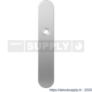 GPF Bouwbeslag RVS 1100.20L blind deurkruk gatdeel linkswijzend langschild afgerond 218x40x8,5 mm blind RVS geborsteld - S21004179 - afbeelding 1