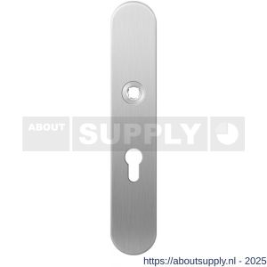 GPF Bouwbeslag RVS 1100.20L PC55 deurkruk gatdeel linkswijzend langschild afgerond 218x40x8,5 mm PC55 RVS geborsteld - S21004241 - afbeelding 1