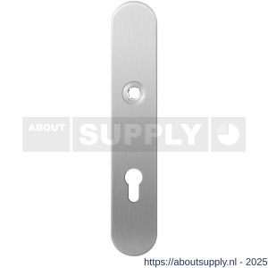 GPF Bouwbeslag RVS 1100.20L PC72 deurkruk gatdeel linkswijzend langschild afgerond 218x40x8,5 mm PC72 RVS geborsteld - S21004240 - afbeelding 1