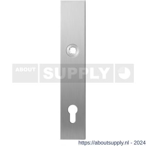 GPF Bouwbeslag RVS 1100.25L PC92 deurkruk gatdeel linkswijzend langschild rechthoekig 218x40x8,5 mm PC92 RVS geborsteld - S21004194 - afbeelding 1