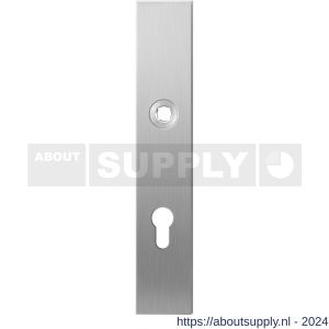 GPF Bouwbeslag RVS 1100.25R PC72 deurkruk gatdeel rechtswijzend langschild rechthoekig 218x40x8,5 mm PC72 RVS geborsteld - S21004189 - afbeelding 1