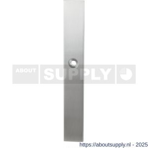 GPF Bouwbeslag RVS 1100.75 XL WC63/8 groot langschild XL rechthoekig enkelverend 282x40x8,5 mm WC63/8 grote knop RVS geborsteld - S21004080 - afbeelding 1