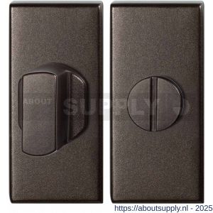 GPF Bouwbeslag Anastasius 1101.A1.0910 toiletgarnituur rechthoekig 70x32 mm stift 8 mm grote knop Dark blend - S21012694 - afbeelding 1