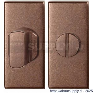GPF Bouwbeslag Anastasius 1101.A2.0910 toiletgarnituur rechthoekig 70x32 mm stift 8 mm grote knop Bronze blend - S21012695 - afbeelding 1