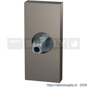 GPF Bouwbeslag Anastasius GPF1101.A3.0400 rechthoekig Click rozet 70x32x10 mm met vastgelaste knopvastzetter Mocca blend - S21016820 - afbeelding 1