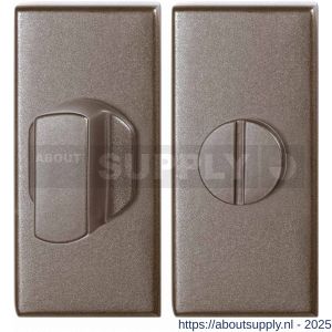 GPF Bouwbeslag Anastasius 1101.A3.0910 toiletgarnituur rechthoekig 70x32 mm stift 8 mm grote knop Mocca blend - S21012696 - afbeelding 1