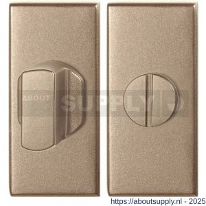 GPF Bouwbeslag Anastasius 1101.A4.0910 toiletgarnituur rechthoekig 70x32 mm stift 8 mm grote knop Champagne blend - S21012697 - afbeelding 1