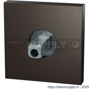 GPF Bouwbeslag Anastasius 1102.A1.0400 rozet vierkant 50x50x8 mm met vastgelaste knopvastzetter Dark blend - S21012690 - afbeelding 1