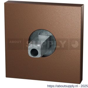 GPF Bouwbeslag Anastasius 1102.A2.0400 rozet vierkant 50x50x8 mm met vastgelaste knopvastzetter Bronze blend - S21012691 - afbeelding 1