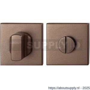 GPF Bouwbeslag Anastasius 1102.A2.0910 toiletgarnituur vierkant 50x50x8 mm stift 8 mm grote knop Bronze blend - S21011397 - afbeelding 1