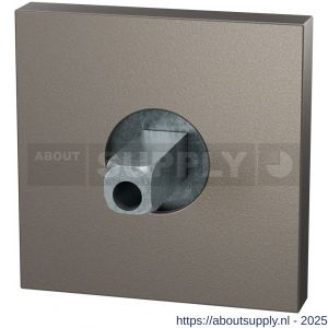 GPF Bouwbeslag Anastasius 1102.A3.0400 rozet vierkant 50x50x8 mm met vastgelaste knopvastzetter Mocca blend - S21012692 - afbeelding 1