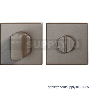 GPF Bouwbeslag Anastasius 1102.A3.0910 toiletgarnituur vierkant 50x50x8 mm stift 8 mm grote knop Mocca blend - S21011400 - afbeelding 1