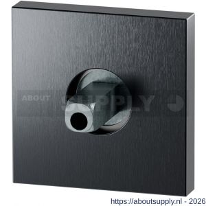GPF Bouwbeslag PVD GPF1102.P1.0400 rozet vierkant 50x8 mm met vastgelaste knopvastzetter PVD antraciet - S21019990 - afbeelding 1