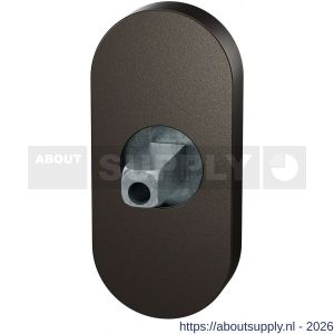 GPF Bouwbeslag Anastasius GPF1104.A1.0400 ovaal Click rozet 70x32x10 mm met vastgelaste knopvastzetter Dark blend - S21016824 - afbeelding 1