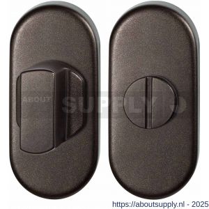 GPF Bouwbeslag Anastasius 1104.A1.0910 toiletgarnituur ovaal 70x32 mm stift 8 mm grote knop Dark blend - S21012698 - afbeelding 1
