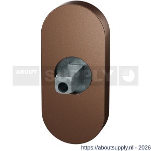 GPF Bouwbeslag Anastasius GPF1104.A2.0400 ovaal Click rozet 70x32x10 mm met vastgelaste knopvastzetter Bronze blend - S21016825 - afbeelding 1