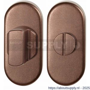 GPF Bouwbeslag Anastasius 1104.A2.0910 toiletgarnituur ovaal 70x32 mm stift 8 mm grote knop Bronze blend - S21012699 - afbeelding 1