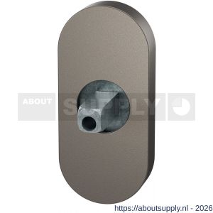 GPF Bouwbeslag Anastasius GPF1104.A3.0400 ovaal Click rozet 70x32x10 mm met vastgelaste knopvastzetter Mocca blend - S21016826 - afbeelding 1