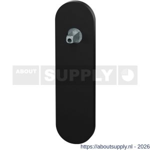 GPF Bouwbeslag ZwartWit GPF1110.61.442 PC72 kortschild gatdeel afgerond 170x46x8 mm PC72 met vastgelaste knopvastzetter zwart - S21016832 - afbeelding 1
