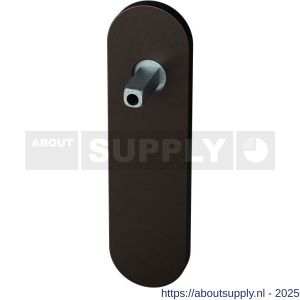 GPF Bouwbeslag Anastasius 1110.A1.411 BB72 kortschild afgerond 170x46x8 mm BB72 met vastgelaste knopvastzetter Dark blend - S21016840 - afbeelding 1