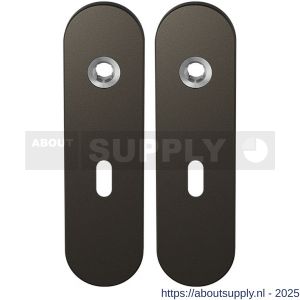 GPF Bouwbeslag Anastasius 1110.A1 BB56 kortschild afgerond enkelverend 169x46x8,5 mm BB56 Dark blend - S21012429 - afbeelding 1