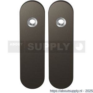 GPF Bouwbeslag Anastasius 1110.A1 blind kortschild afgerond enkelverend 169x46x8,5 mm blind Dark blend - S21012428 - afbeelding 1
