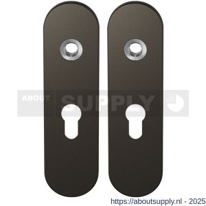 GPF Bouwbeslag Anastasius 1110.A1 PC55 kortschild afgerond enkelverend 169x46x8,5 mm PC55 Dark blend - S21012430 - afbeelding 1