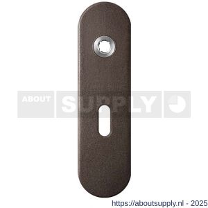 GPF Bouwbeslag Anastasius 1110.A1L BB56 deurkruk gatdeel linkswijzend kortschild afgerond 169x46x8,5 mm BB56 Dark blend - S21012433 - afbeelding 1