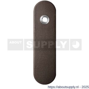 GPF Bouwbeslag Anastasius 1110.A1L blind deurkruk gatdeel linkswijzend kortschild afgerond 169x46x8,5 mm blind Dark blend - S21012432 - afbeelding 1