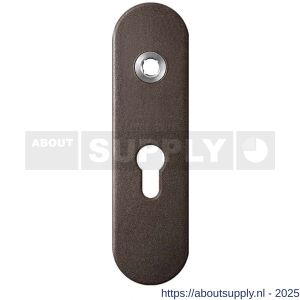 GPF Bouwbeslag Anastasius 1110.A1L PC55 deurkruk gatdeel linkswijzend kortschild afgerond 169x46x8,5 mm PC55 Dark blend - S21012434 - afbeelding 1