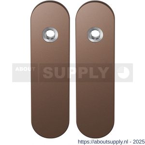 GPF Bouwbeslag Anastasius 1110.A2 blind kortschild afgerond enkelverend 169x46x8,5 mm blind Bronze blend - S21012444 - afbeelding 1