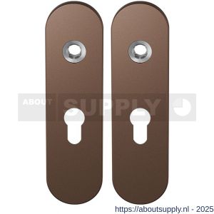 GPF Bouwbeslag Anastasius 1110.A2 PC55 kortschild afgerond enkelverend 169x46x8,5 mm PC55 Bronze blend - S21012446 - afbeelding 1