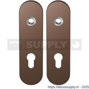GPF Bouwbeslag Anastasius 1110.A2 PC72 kortschild afgerond enkelverend 169x46x8,5 mm PC72 Bronze blend - S21012447 - afbeelding 1