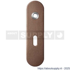 GPF Bouwbeslag Anastasius 1110.A2L BB56 deurkruk gatdeel linkswijzend kortschild afgerond 169x46x8,5 mm BB56 Bronze blend - S21012449 - afbeelding 1