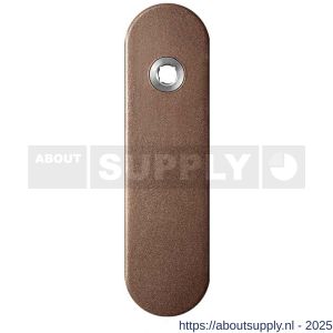 GPF Bouwbeslag Anastasius 1110.A2L blind deurkruk gatdeel linkswijzend kortschild afgerond 169x46x8,5 mm blind Bronze blend - S21012448 - afbeelding 1