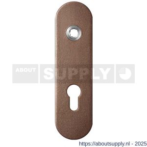 GPF Bouwbeslag Anastasius 1110.A2L PC72 deurkruk gatdeel linkswijzend kortschild afgerond 169x46x8,5 mm PC72 Bronze blend - S21012451 - afbeelding 1