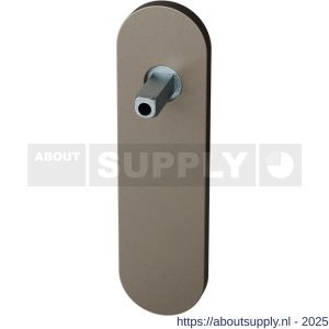 GPF Bouwbeslag Anastasius 1110.A3.401 BB56 kortschild afgerond 170x46x8 mm BB56 met vastgelaste Mocca blend - S21016849 - afbeelding 1
