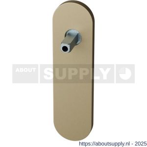 GPF Bouwbeslag Anastasius 1110.A4.432 PC55 kortschild afgerond 170x46x8 mm PC55 met vastgelaste knopvastzetter Champagne blend - S21016856 - afbeelding 1