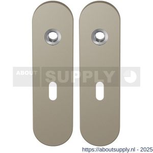 GPF Bouwbeslag Anastasius 1110.A4 BB56 kortschild afgerond enkelverend 169x46x8,5 mm BB56 Champagne blend - S21012477 - afbeelding 1