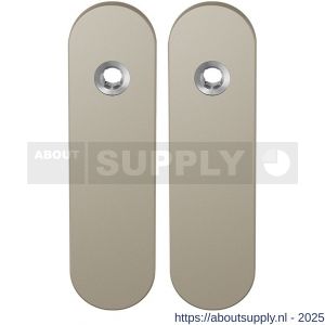 GPF Bouwbeslag Anastasius 1110.A4 blind kortschild afgerond enkelverend 169x46x8,5 mm blind Champagne blend - S21012476 - afbeelding 1